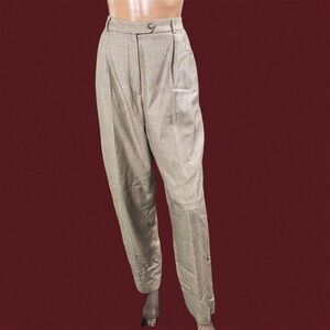 Vintage Burberrys micro grid high waisted trousers